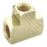 Parker Hannifin Corp. - Brass Division 2203P-6 TEE 3/8^ X 3/8^ BY 3/8^ FPT **
