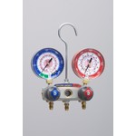 Ritchie Engineering Co., Inc. / YELLOW JACKET 49862 2-Valve Test and Charging Manifold, Red/Blue, No Hoses