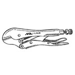 Monti & Associates, Inc. Div. of MA-Line MA-7WR 7" Curved jaw locking pliers with wire cutter