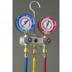 Ritchie Engineering Co., Inc. / YELLOW JACKET 49802 2-Valve Test and Charging Manifold, Red/Blue, No Hoses