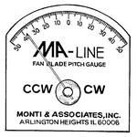 Monti & Associates, Inc. Div. of MA-Line MA-PG1 Fan Blade Pitch Gauge