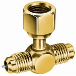 JB Industries A31852 1/4" Fe SAE Swivel Nut on Branch with Depressor