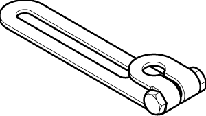 Schneider Electric (Barber Colman) AM-112 Crank Arm for 3/8 in. dia. shaft.