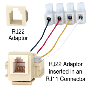 Building Automation Products, Inc. (BAPI) BA/RJ22 RJ22 Jack Adaptor (RJ11 to RJ22) - RJ22