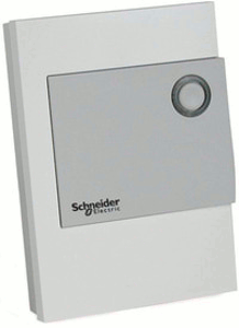 Schneider Electric STR101 STR Room Temp Sensor: 1.8K Ohm, Vista, RJ-10 modular jack, Functions: Temp sensor, Mode Indicator