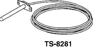 Schneider Electric TS-8281 Duct Sensor 4Inch Insertion w/ 6Ft Shiel