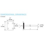 Veris Industries TDBJR00 Temperature Sensor, Duct Mount, Probe Length: 4" (102mm), 10K Dale, Thermistor, Resistive Output