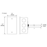 Veris Industries TFBHR00 Temperature Sensor, Duct w/ Mounting Box, Probe Length: 4" (102mm), 10K T3, Thermistor, Resistive O