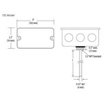 Veris Industries TIDC1D0 Immersion Temperature Sensor: Duct, Probe Length: 6 in. (152mm), 5 in. (127mm) Thermowell, 10K Ohm 