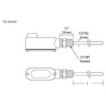 Veris Industries TIGA1C0 Immersion Temperature Sensor: Enclosure: Service Entry Body, Probe Length: 2.5 in. (64mm), Add Ther