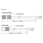 Veris Industries TIHB0J0 Immersion Temperature Sensor, Threaded NPT Enclosure, Probe Length: 4 in. (102mm), 10k Ohm Dale The