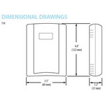 Schneider Electric TWLA00 Temperature Sensor, Wall Mount, LCD Display, Transmitter selectable outputs