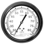 Johnson Controls, Inc. H-5500-1002 Pneumatic Humidity Indicator, Range 30 to 80% RH, 3-1/2" Diameter